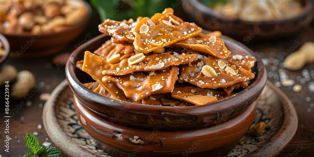 Brazilian De Moleque peanut brittle traditional snack with a taste of Brazil. Concept Peanut Brittle, Brazilian Snack, De Moleque, Traditional Treat, Taste of Brazil Brazilian De Moleque peanut brittle traditional snack with a taste of Brazil. Concept Peanut Brittle, Brazilian Snack, De Moleque, Traditional Treat, Taste of Brazil
