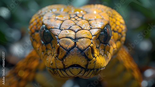portrait of a very scary snake