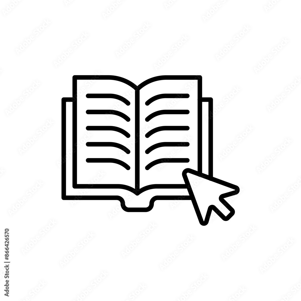 Online library outline icons, minimalist vector illustration ,simple transparent graphic element .Isolated on white background Online library outline icons, minimalist vector illustration ,simple transparent graphic element .Isolated on white background