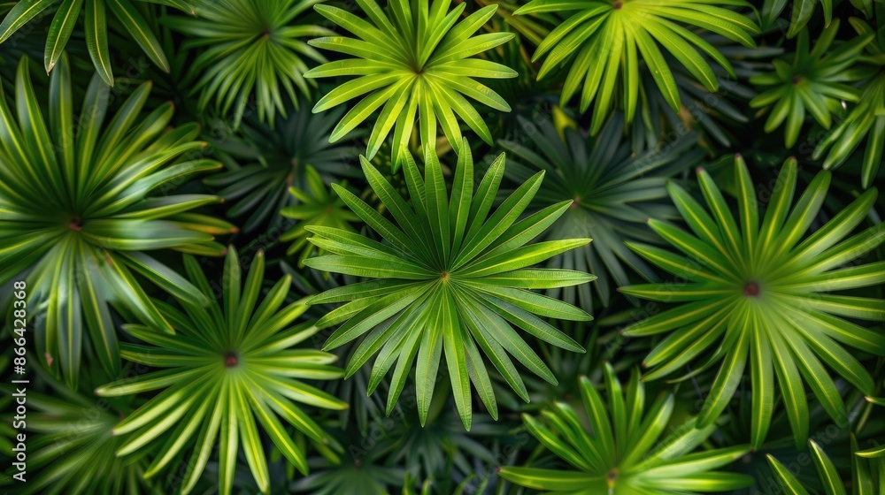 Vibrant green palm leaves in a tropical arrangement, creating a lush background. Vibrant green palm leaves in a tropical arrangement, creating a lush background.