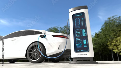 Electric car power charging, Charging technology, Clean energy filling technology.