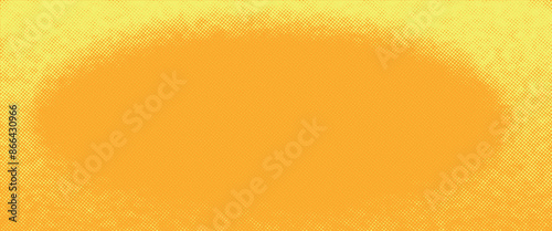 Yellow orange halftone pattern. Retro comic gradient background. Square pixilated dot cartoon texture. Pop art faded gradient pattern