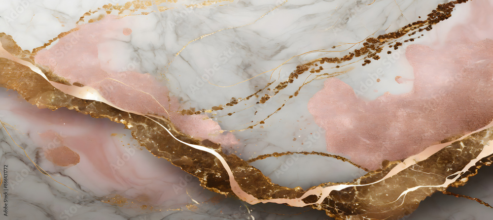 Rose Gold Marbled Cascade background marble. Generative AI.
Rose Gold Marbled Cascade background marble. Generative AI.