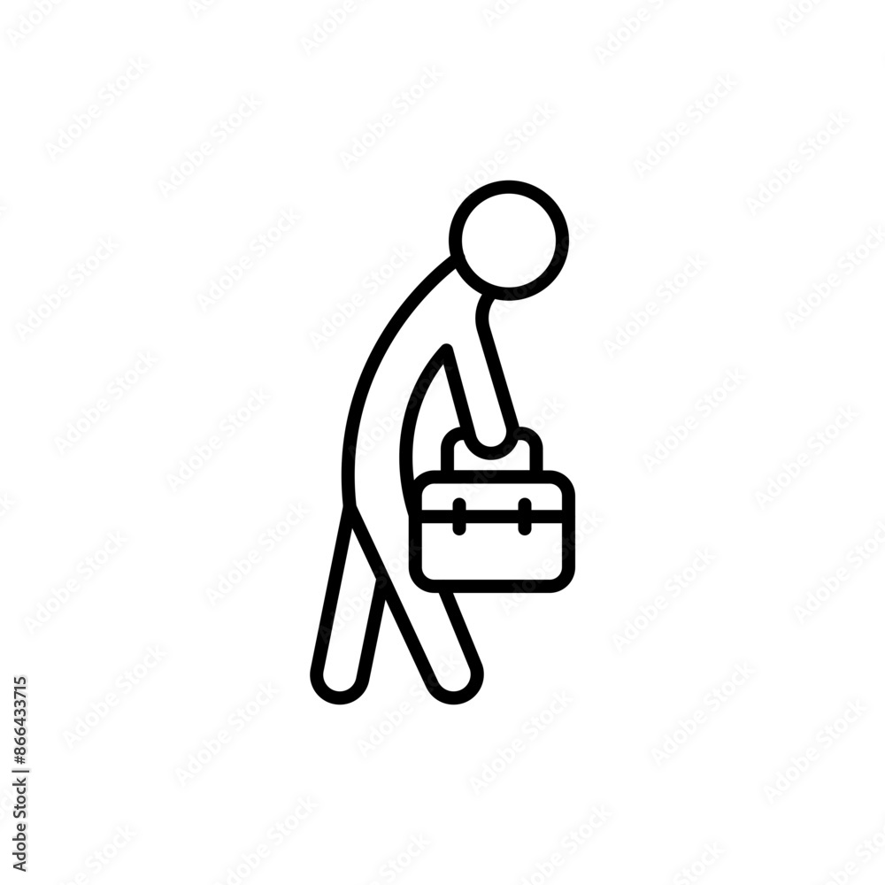 Jobless outline icons, minimalist vector illustration ,simple transparent graphic element .Isolated on white background Jobless outline icons, minimalist vector illustration ,simple transparent graphic element .Isolated on white background
