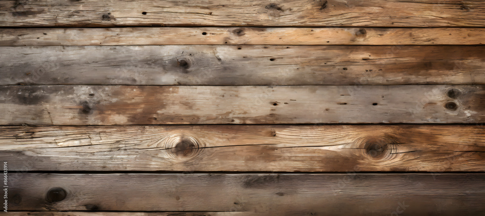 Obraz premium Rustic Barnwood Planks. Generative AI.