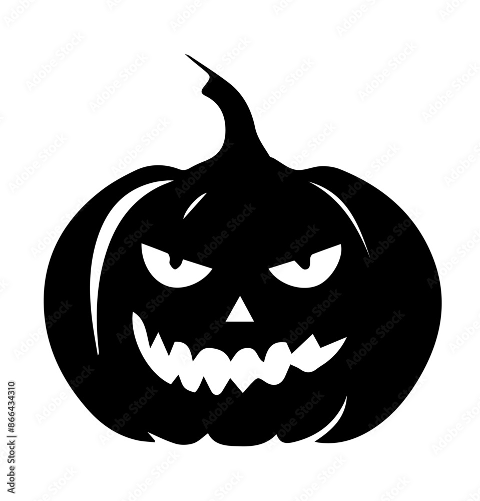 Fototapeta premium Bat And Pumpkin Silhouette vector