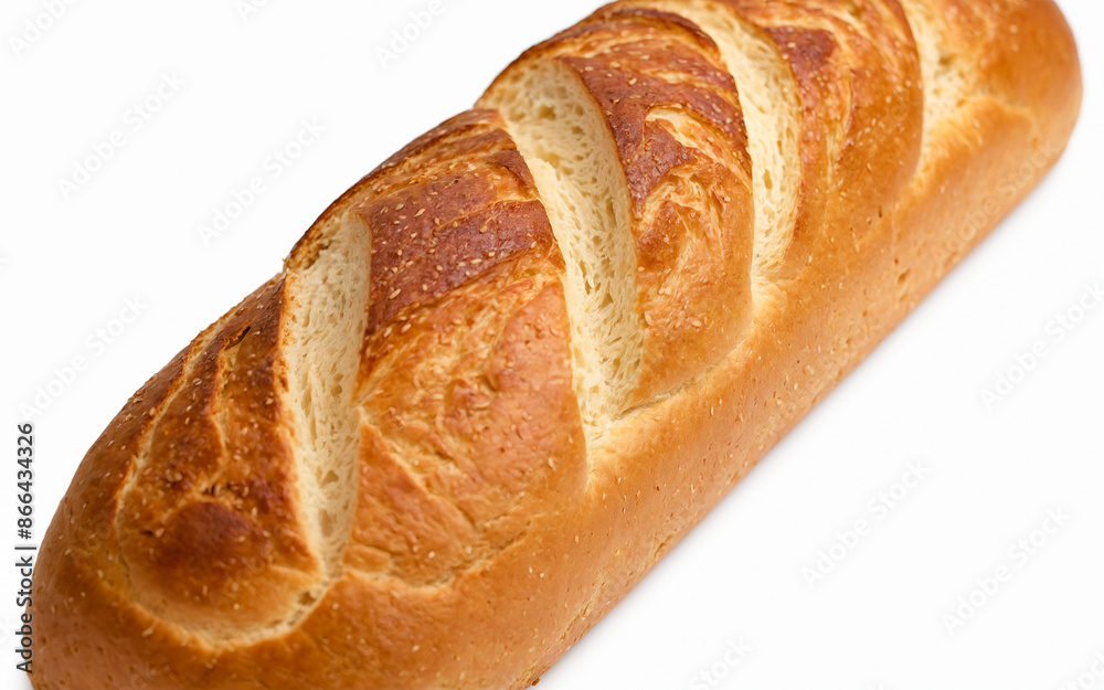 Freshly Baked Bread Loaf on Isolate White Background Freshly Baked Bread Loaf on Isolate White Background