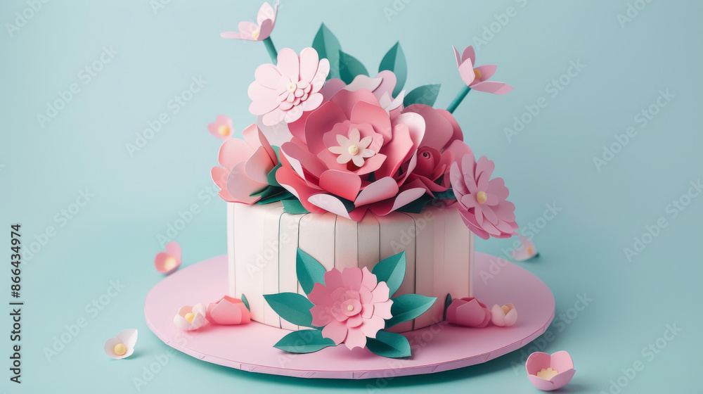 Create a blank cake template with a 3D paper topper. Create a blank cake template with a 3D paper topper.