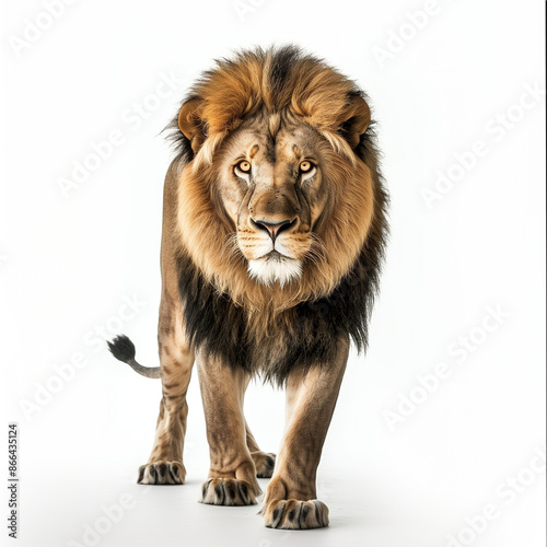 dynamic pose photograph of a roaring lion