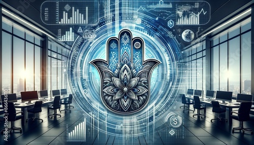 Hamsa Symbol Shines in Financial World: A Prosperous Vision of Security and Good Fortune photo