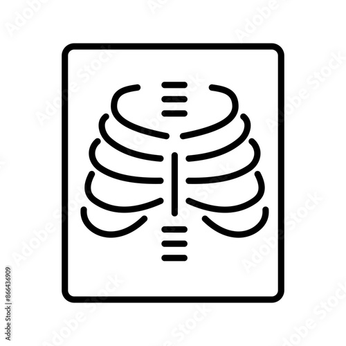 X-ray Icon. symbol for mobile concept and web design color editable
