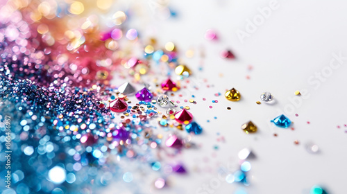 colorful glitter lights background ,de-focused bokeh,Abstract background with multicolored confetti and bokeh effect,Colorful glitter background,Festive abstract background 