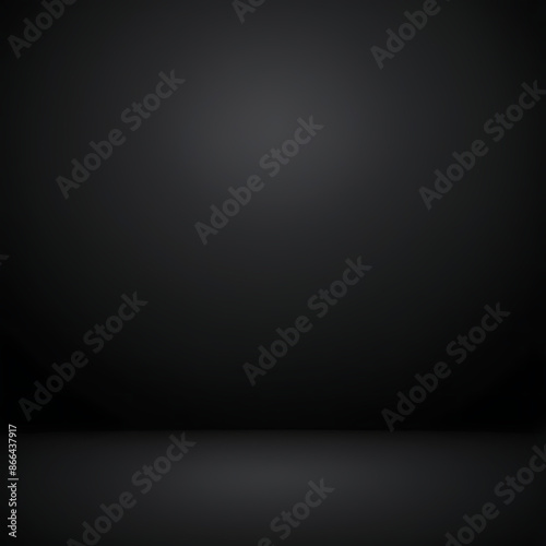 Fototapeta Naklejka Na Ścianę i Meble -  PSD Abstract black gradient background, empty dark texture wallpaper