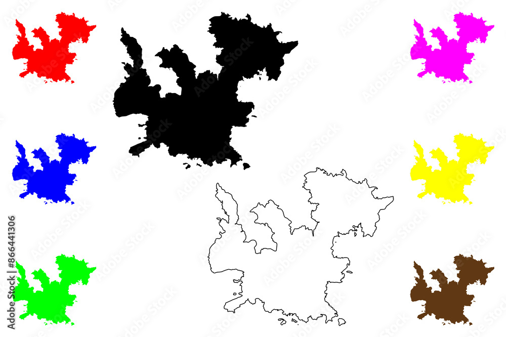 Fototapeta premium Cabrera island (Kingdom of Spain, Balearic Islands) map vector illustration, scribble sketch Cabrera map