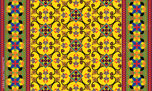 African ethnic native pattern.Traditional kente,ankara,kitenge,chitenge,capulana african wax print fabric pattern.Abstract vector motif pattern.For fabric,clothing,blanket,carpet,woven,wrap,decoration