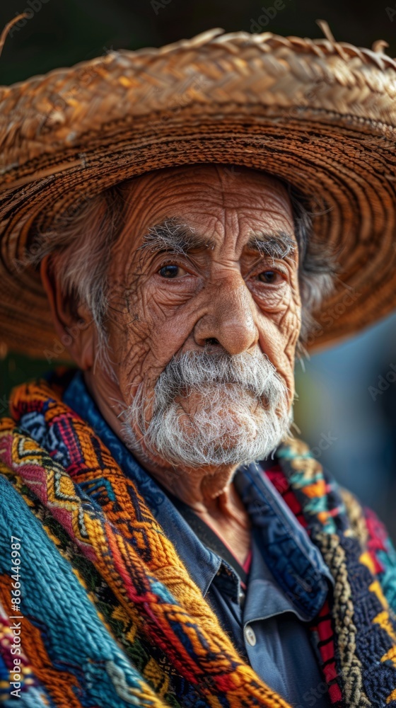 Elderly Spanish man with a traditional hat Elderly Spanish man with a traditional hat