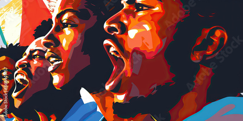 Civil Rights Struggle: Historic images of protests and movements for civil rights, showcasing the fight for equality and justice