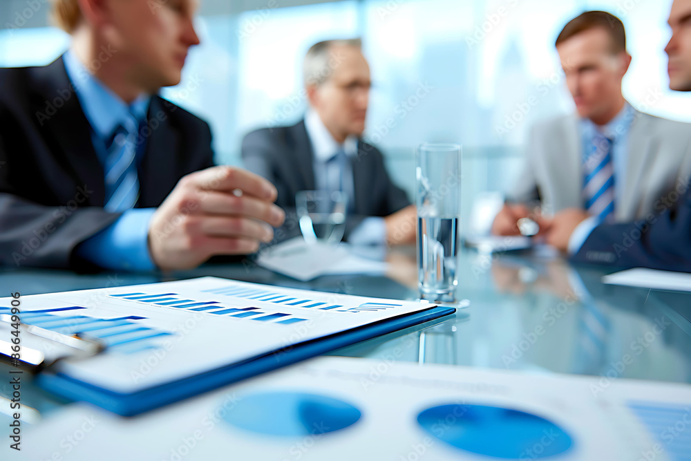 Finance leaders a business meeting discussing strategies for efficiency and profitability Finance leaders a business meeting discussing strategies for efficiency and profitability