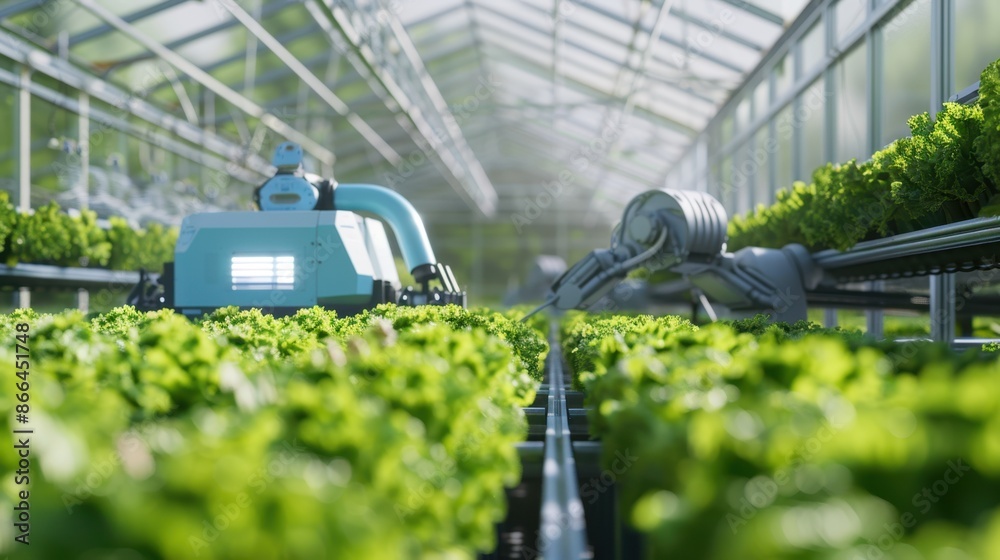 The robot in greenhouse