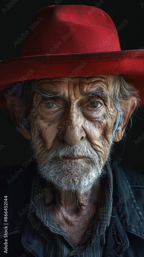 Argentinian elderly man with a tango hat, looking poised Argentinian elderly man with a tango hat, looking poised