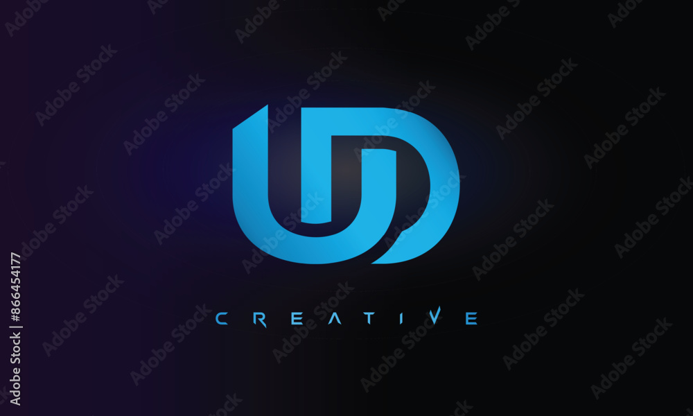 Letter UD logo design creative custom clean two alphabet logo Letter UD logo design creative custom clean two alphabet logo