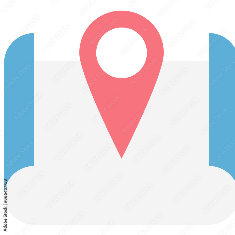 Fototapeta premium Map Pin vector icon in the flat style 