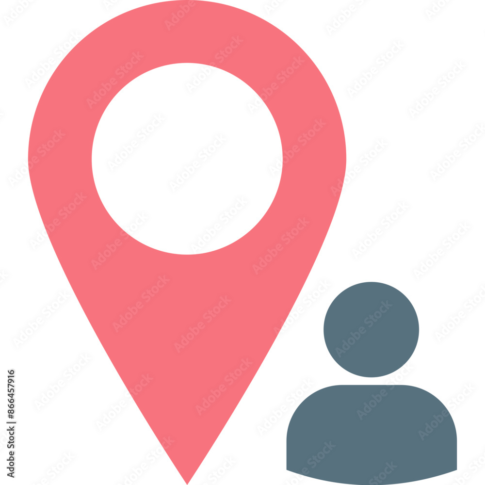 User Location vector icon in the flat style User Location vector icon in the flat style