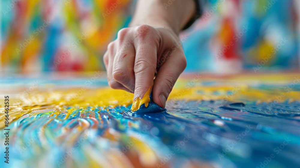 blind person feeling textures on an art piece, isolated on a bright background, showcasing sensory exploration and inclusion blind person feeling textures on an art piece, isolated on a bright background, showcasing sensory exploration and inclusion