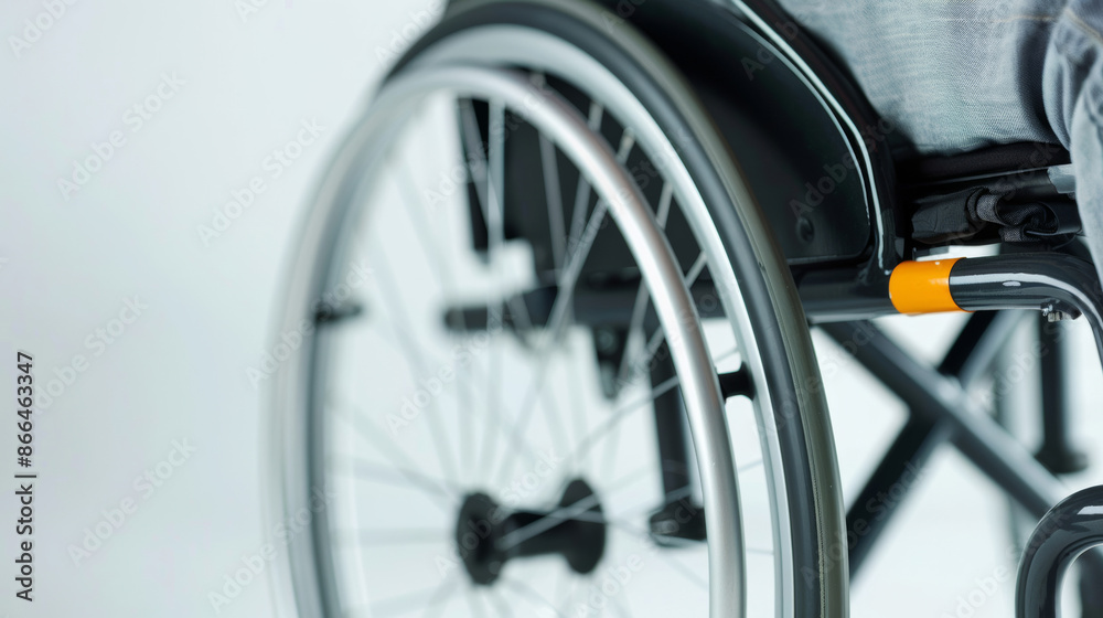 closeup of a disabled person in a wheelchair, isolated on a white background, determined expression, with space for text closeup of a disabled person in a wheelchair, isolated on a white background, determined expression, with space for text