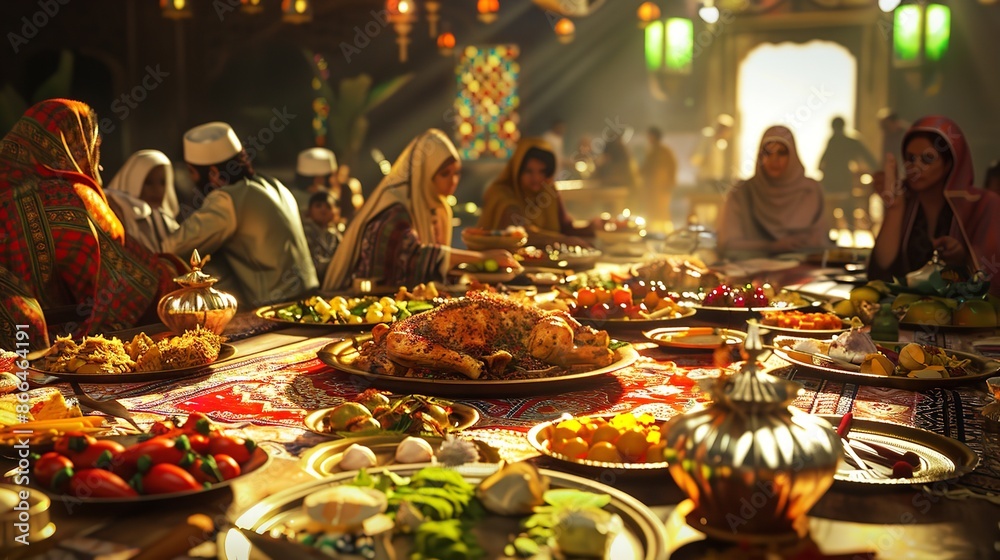 Vibrant Eid Al Adha decorations Eid feast Vibrant Eid Al Adha decorations Eid feast