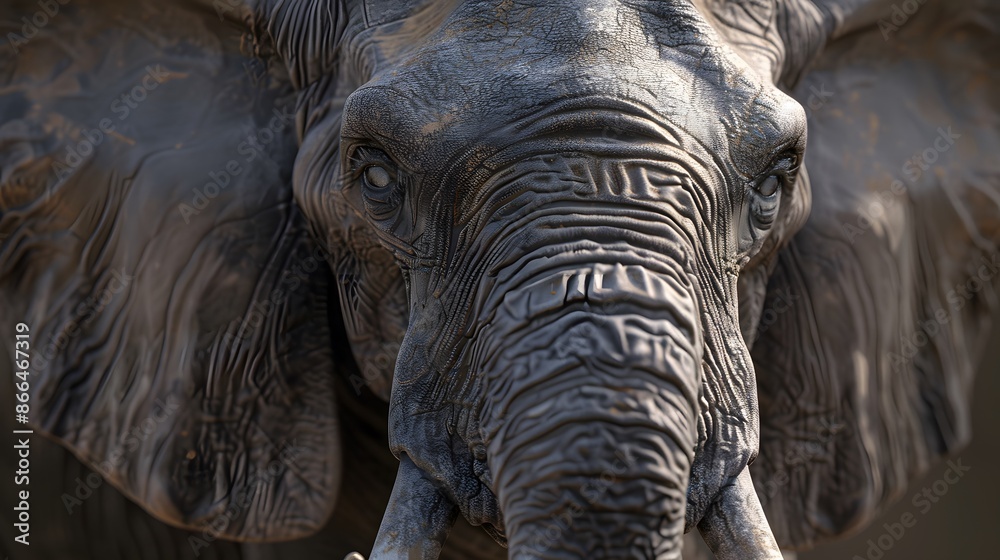 Close up of an elephant head. Close up of an elephant head.