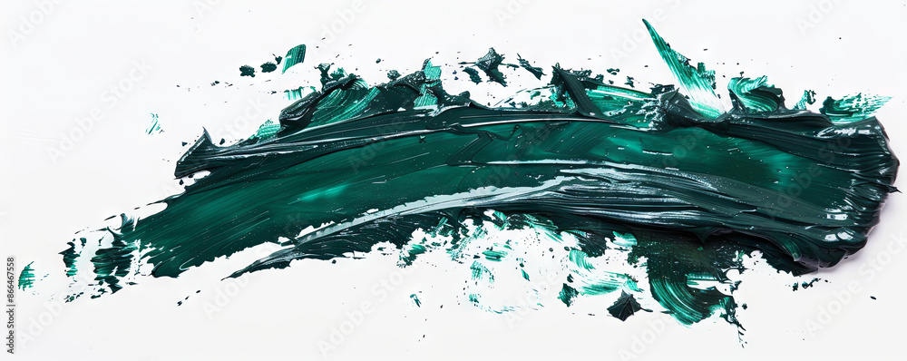 A green line with splatters of paint on it A green line with splatters of paint on it