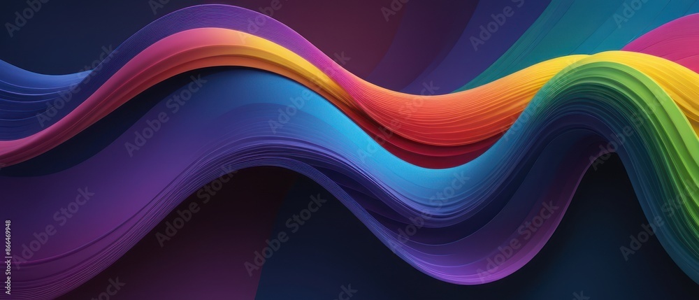 Vibrant abstract wave pattern with gradient shades of colors. Ideal for modern design, creative projects, and artistic backgrounds. Vibrant abstract wave pattern with gradient shades of colors. Ideal for modern design, creative projects, and artistic backgrounds.