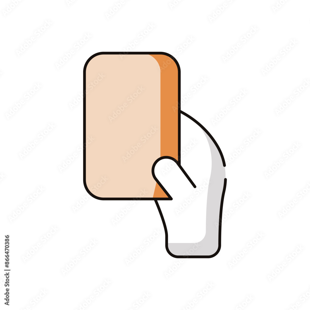 Red card vector icon