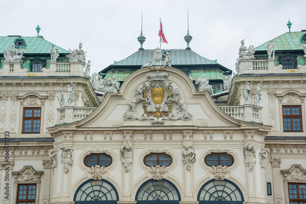 A view of the Belvedere palace complex, the landmark of the Austrian capital.