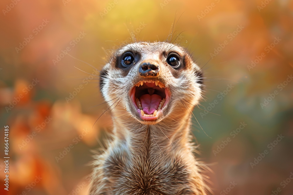 Fototapeta premium The expression or pose of an animal that is humorous. Stock photo
