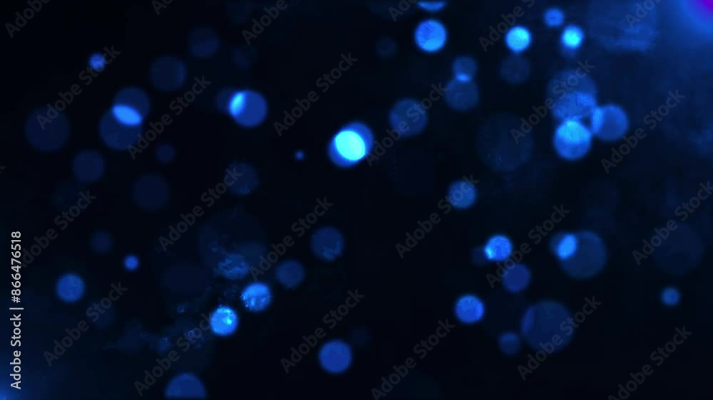 Blue Bokeh Bobbles Effect Animation