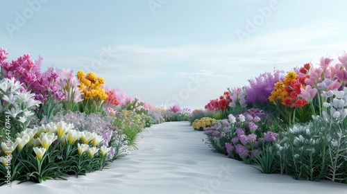 Wallpaper Mural A beautiful garden with a path through it Torontodigital.ca