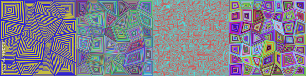 Abstract rectangle polygon background set Abstract rectangle polygon background set