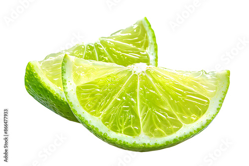 Slice of lime isolated on transparent background © Oksana