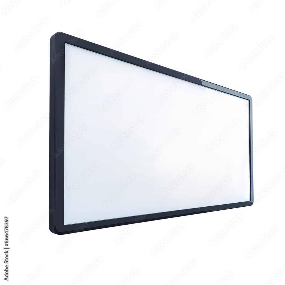 Modern widescreen TV or computer monitor with a sleek black frame and blank screen isolated on a white background Modern widescreen TV or computer monitor with a sleek black frame and blank screen isolated on a white background