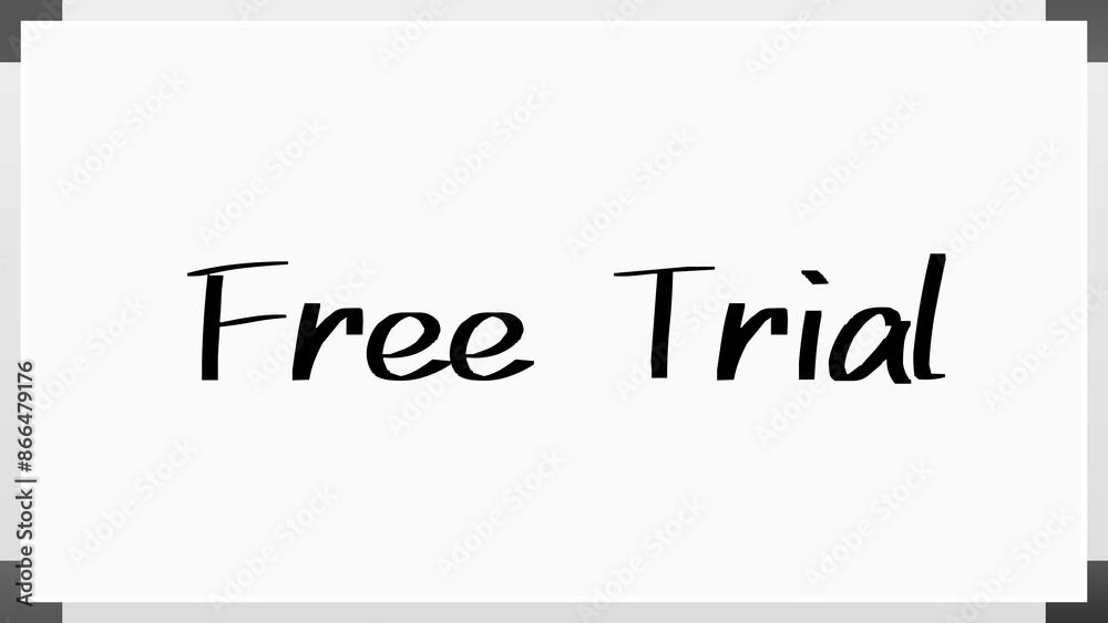 Free Trial のホワイトボード風イラスト Free Trial のホワイトボード風イラスト