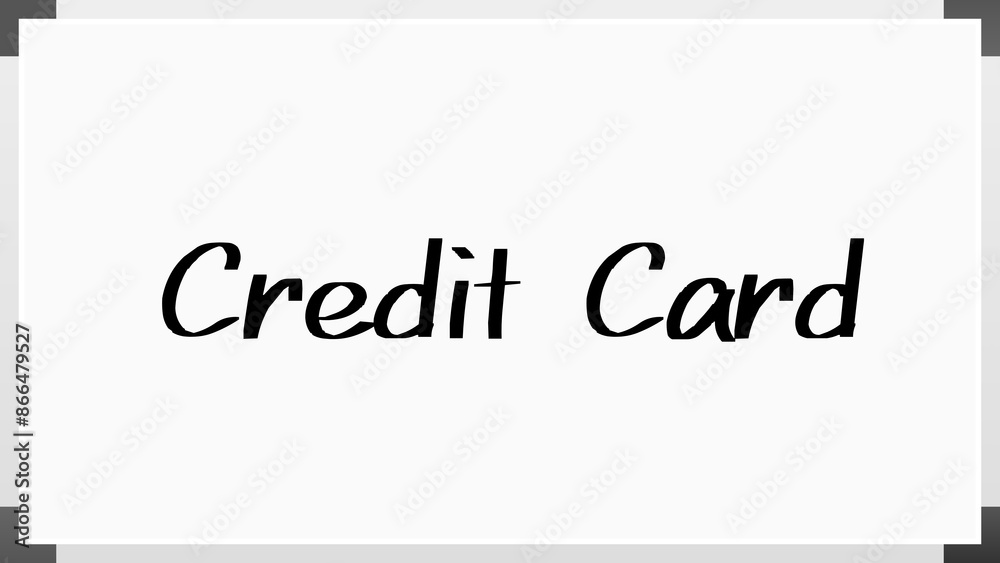 Credit Card のホワイトボード風イラスト Credit Card のホワイトボード風イラスト