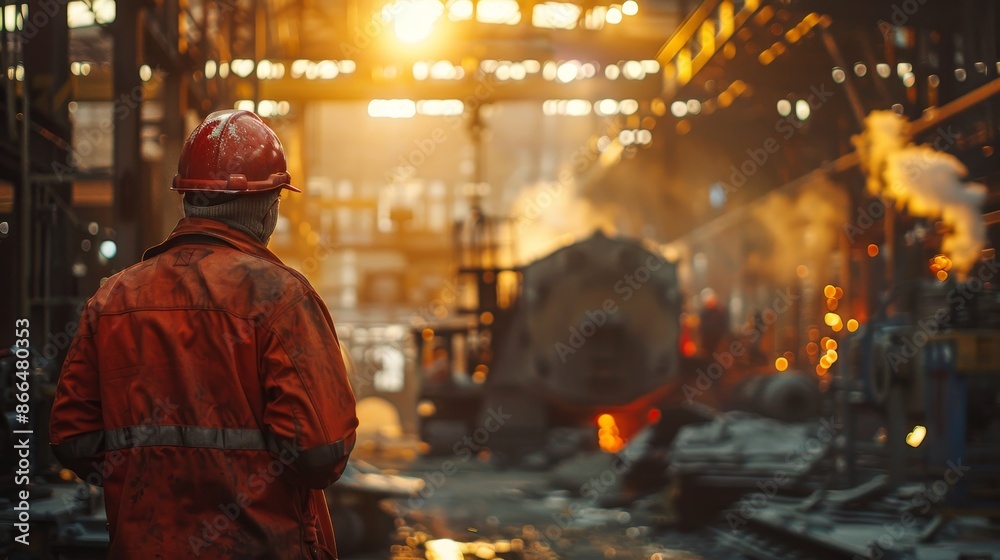 Industrial Worker at Steel Forge