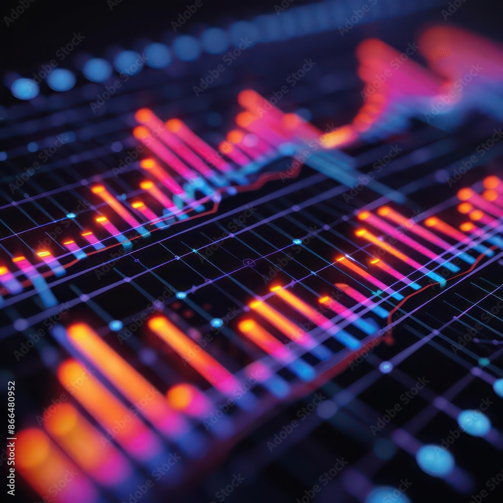 A conceptual image of realtime analytics with live data streams and instant insights, perfect for a business banner with ample copy space A conceptual image of realtime analytics with live data streams and instant insights, perfect for a business banner with ample copy space