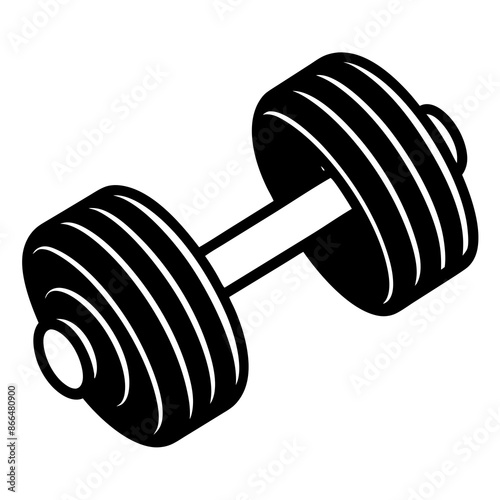 dumbbells doodle understated, simple vector silhouette