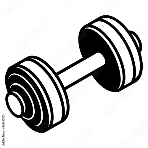 dumbbells doodle understated, simple vector silhouette