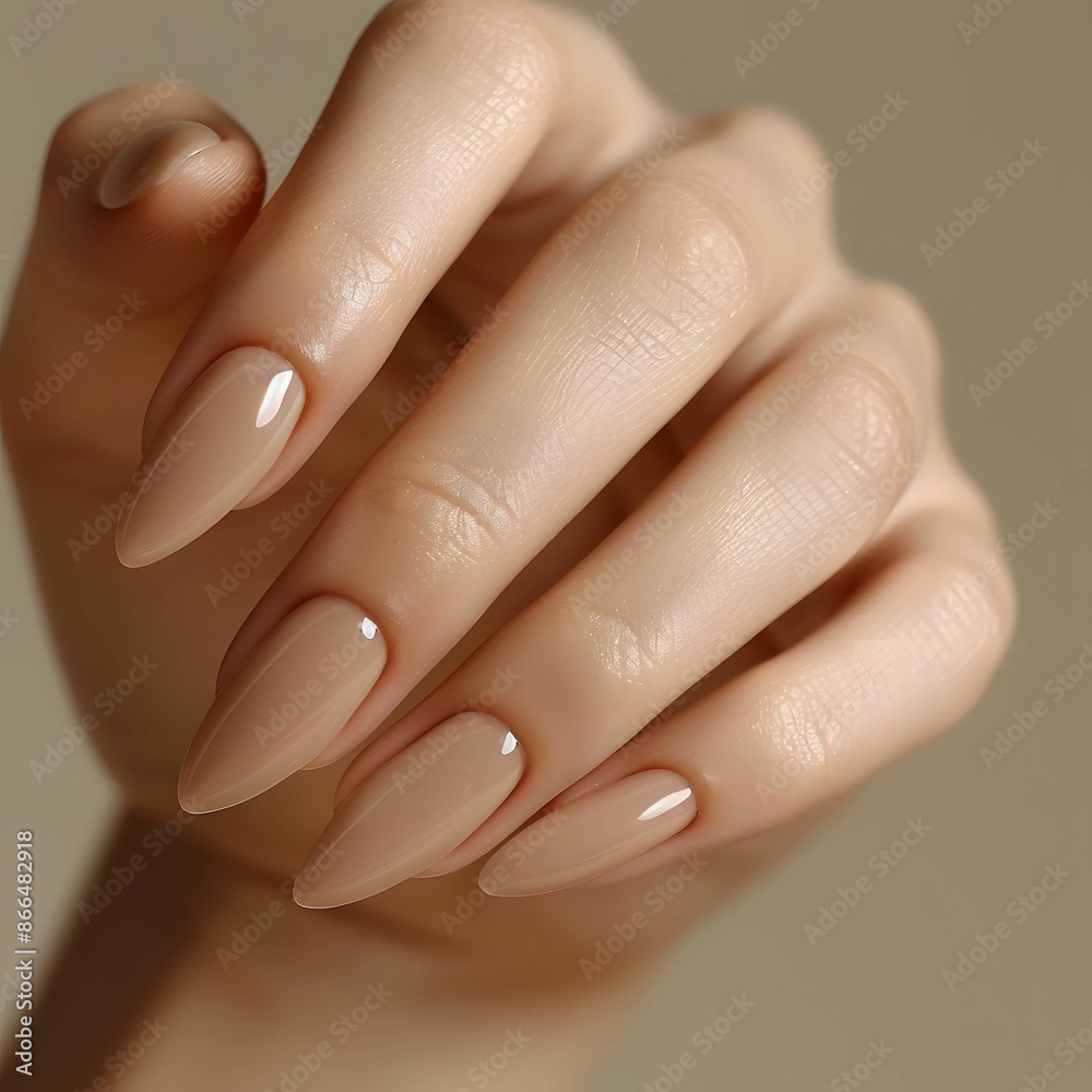 Clean, natural nails with a healthy glow.