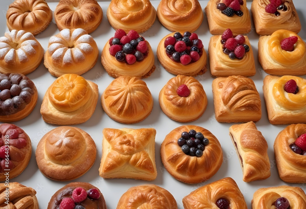 Delicious variety of fresh pastries in a bakery shop, chocolate, cream, jelly, butter, nuts, empty, berries, jam, confiture, coffe, ones, italian pastries Delicious variety of fresh pastries in a bakery shop, chocolate, cream, jelly, butter, nuts, empty, berries, jam, confiture, coffe, ones, italian pastries