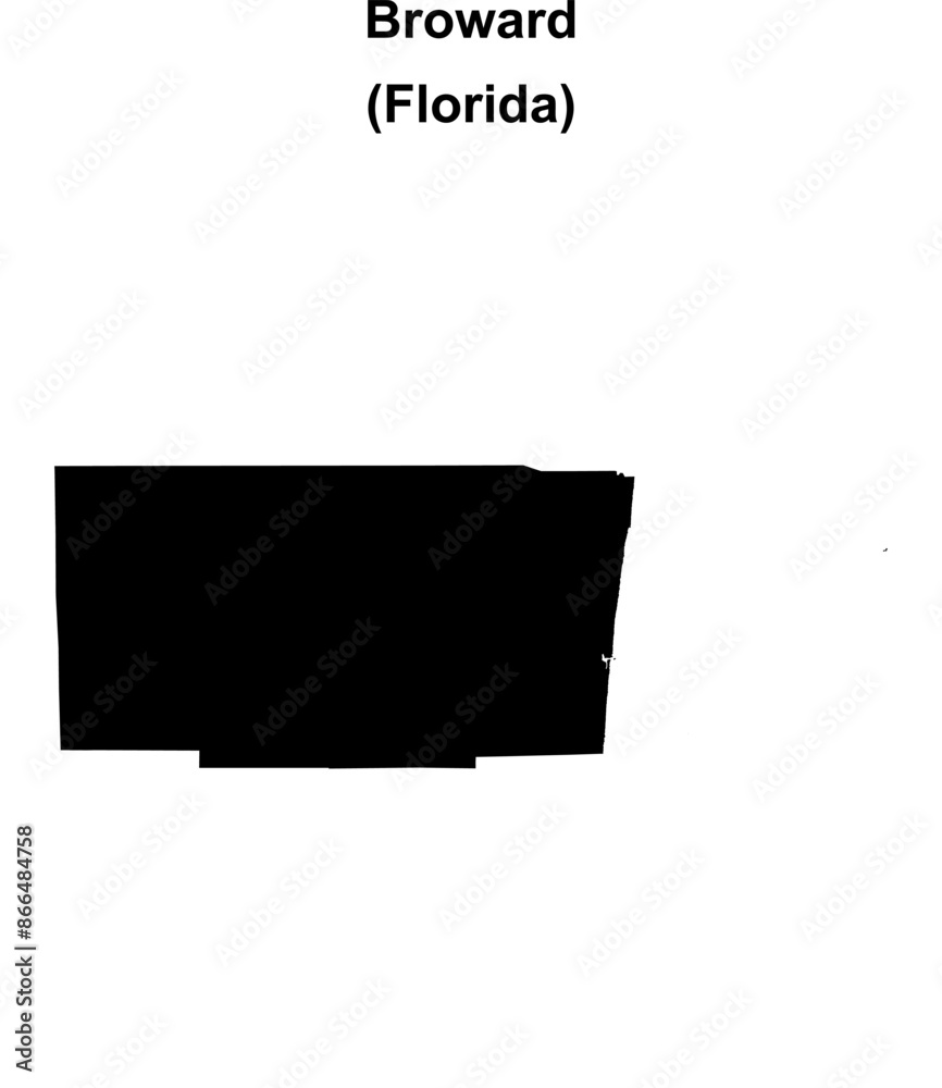 Broward County (Florida) blank outline map Broward County (Florida) blank outline map